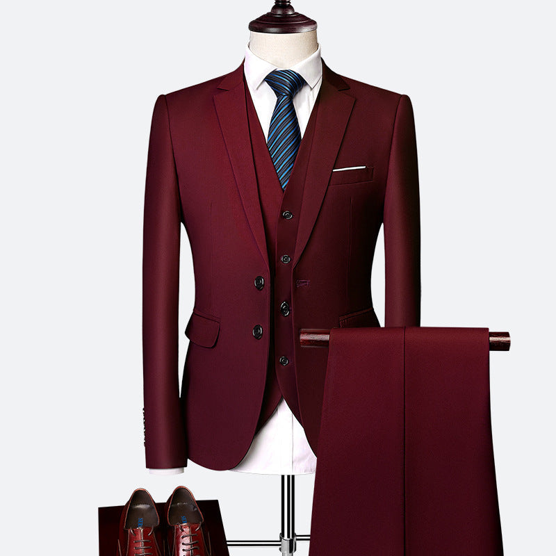 Aidan Men's Formal Vest Blazer Set | Classic Three-Piece Ensemble 11