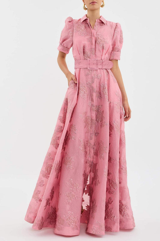 Anabella Women's Summer Dress | Elegant Floral Design, Short Puff Sleeves 1