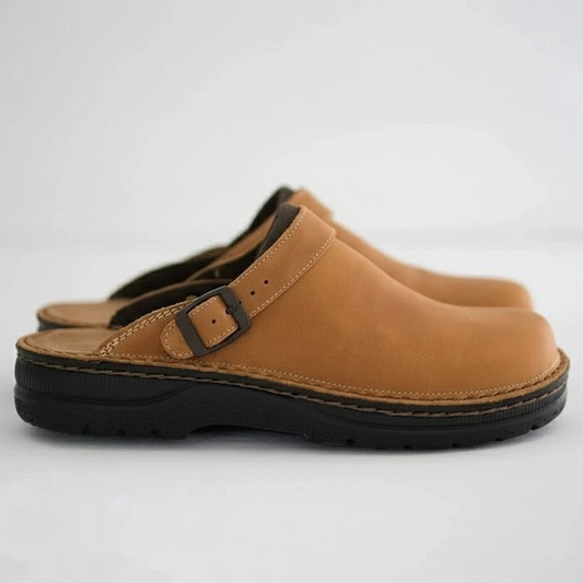 Ari Men’s Slip-On Clogs | Premium Leather, Orthopaedic Support 1