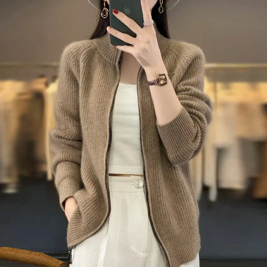 Ava Women's Cashmere Cardigan | Cozy Zip-Up for Winter 1