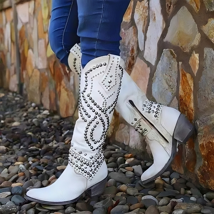 Ava Women's Cowboy Boots | Studded Design, Spring Style 4