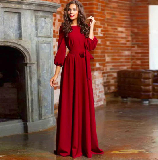 Ava Women's Formal Dress | Elegant Long Sleeve Silhouette for Special Occasions 4