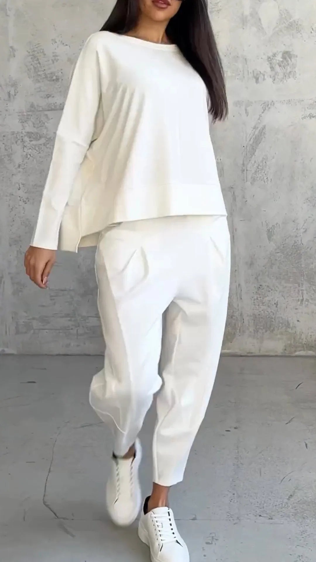 Ava Women's Harem Pants Set | Casual Long Sleeve Top 8