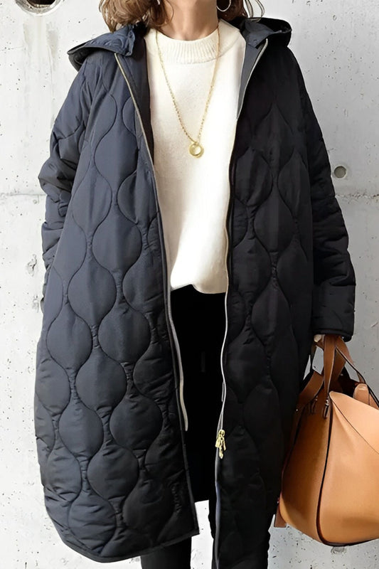 Ava Women's Quilted Winter Coat | Elegant Design with Hood, Warm & Stylish 1