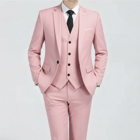 Benson Men's Suit | Classic Three-Piece Black Ensemble, Wedding and Formal Wear 1