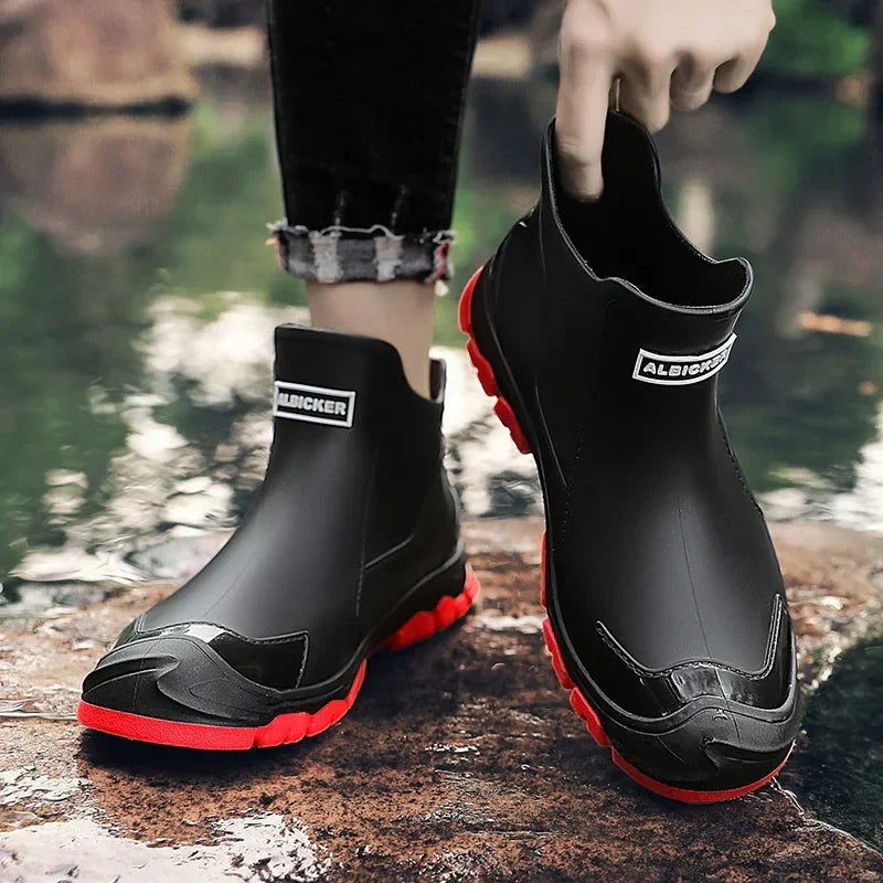 Brenna Women's Black Ankle Boots | Pull-On Elastic, Lug Sole 7