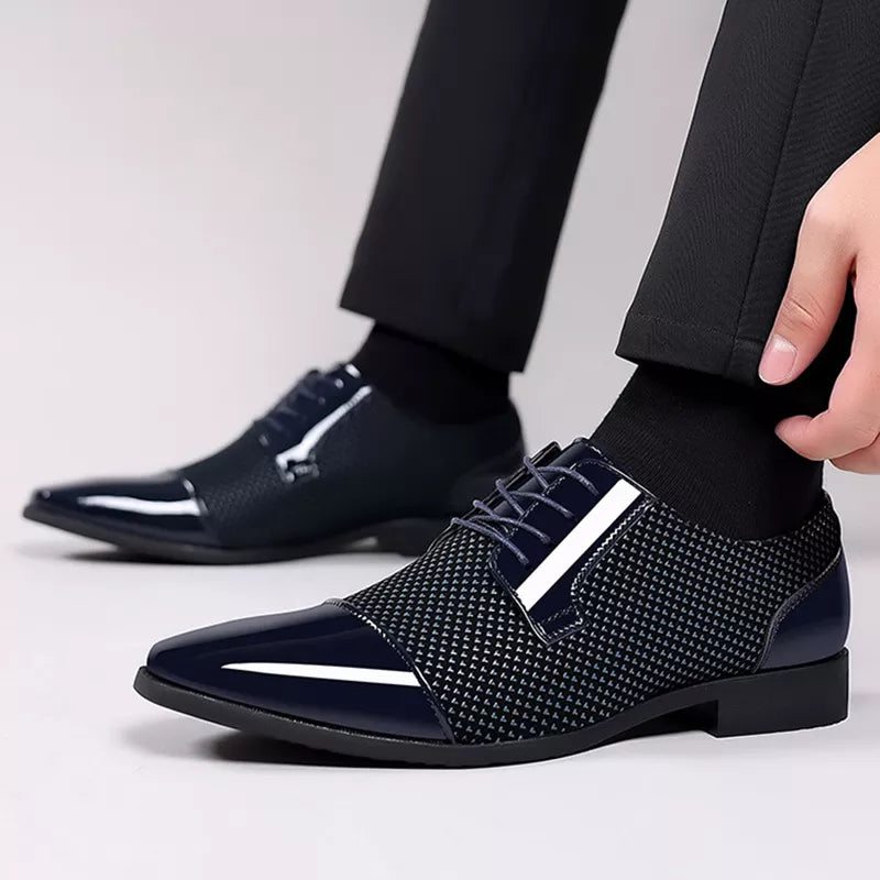 Carter Men's Winter Business Shoes | Glossy Leather Finish 3