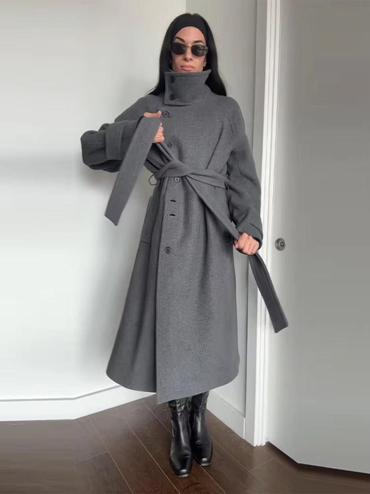 Catherine Women's Trench Coat | Long Design with Defined Waist Belt 8