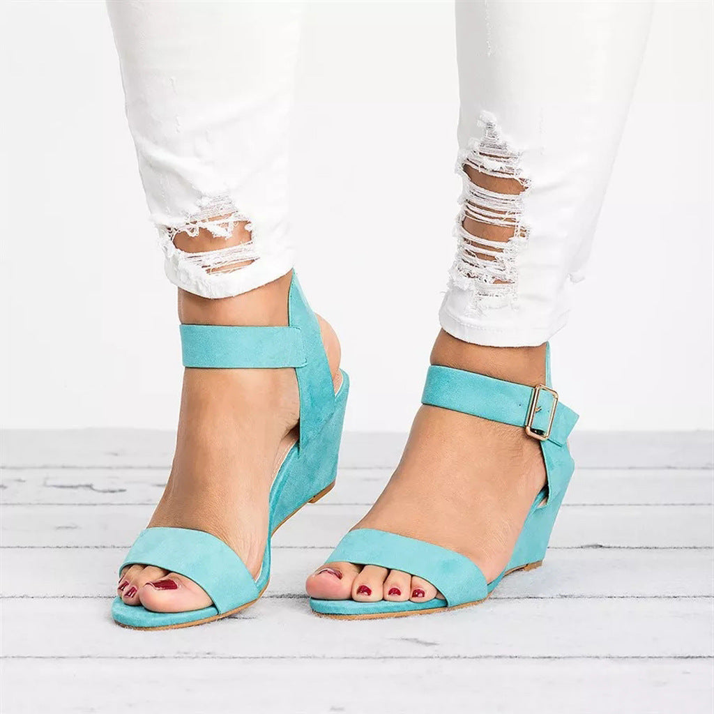 Chloe Women's Wedge Sandals | Vibrant Ankle Strap, Summer Style 3