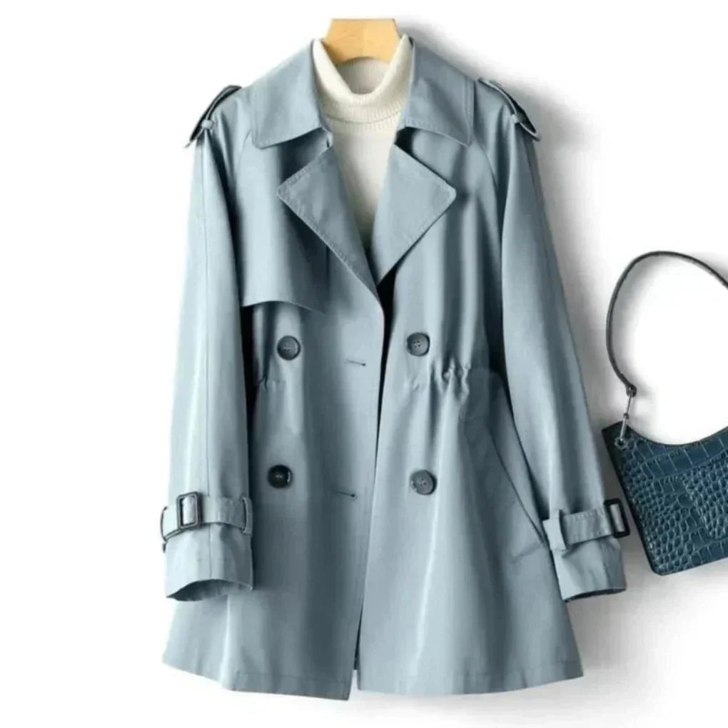 Clara Women's Trench Coat | Double-Breasted, Adjustable Belt 4