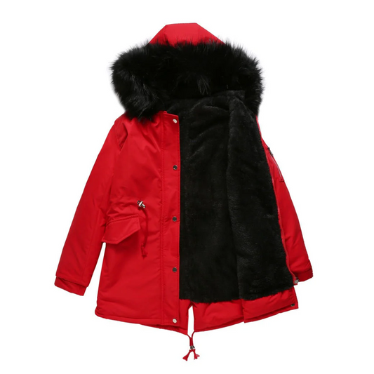 Cleo Women's Parka Jacket | Insulated Faux Fur Hood, Stylish Winter Coat 1