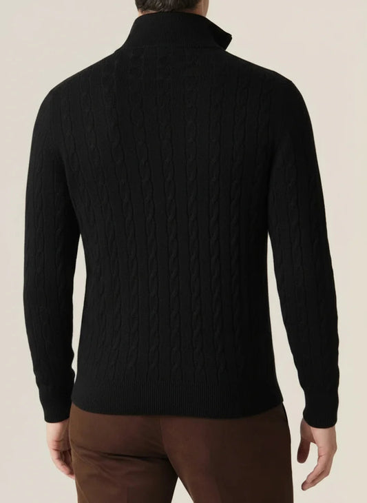 Cody Men's Half Zip Sweater | Cable Knit, Spring Essential 1
