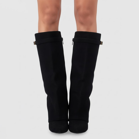 Cora Women's Thigh High Boots | Premium Leather, Buckle Detail 1