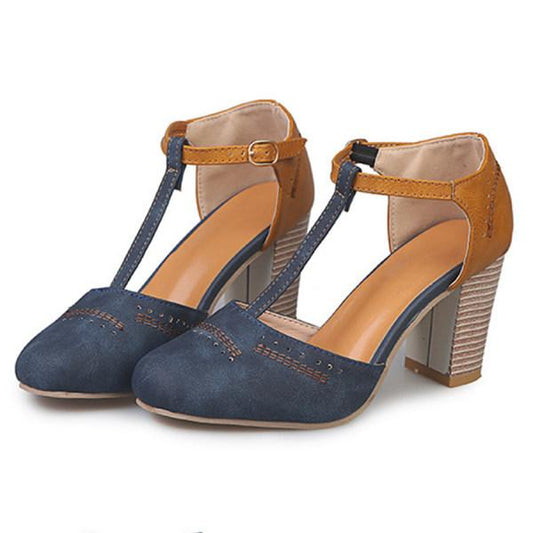 Crisp Women's Chunky Heel Mary Janes | Timeless Design, Comfortable Fit 1