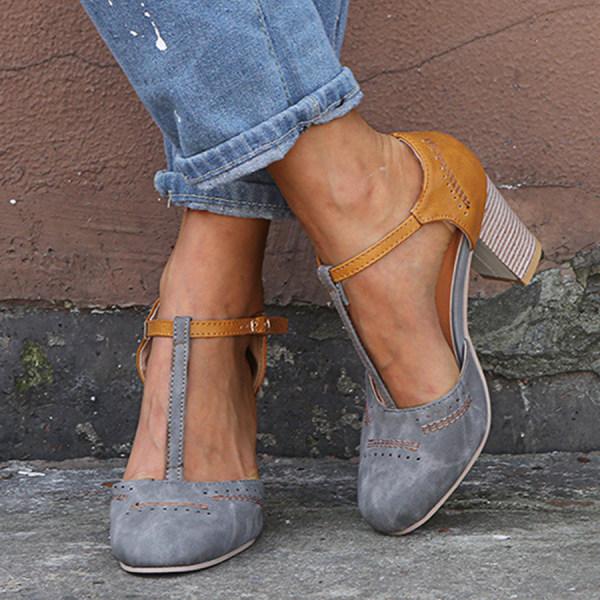 Crisp Women's Chunky Heel Mary Janes | Timeless Design, Comfortable Fit 6