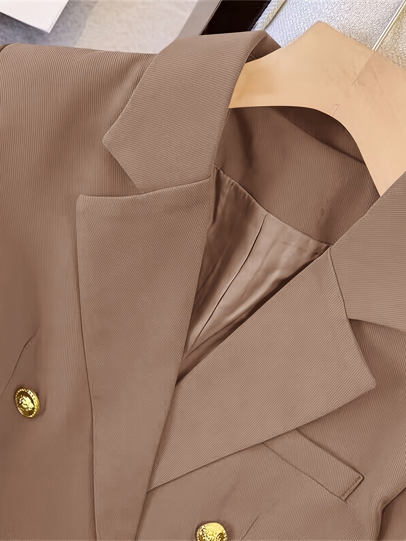 Daisy Women's Blazer | Elegant Black Blazer With Gold Buttons 8