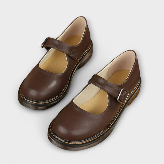 Daisy Women's Flats | Premium Leather, Adjustable Strap 1