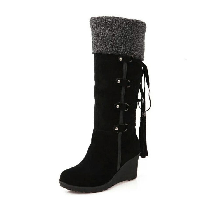 Daisy Women's Wedge Winter Boots | Cozy Fur Lining 3