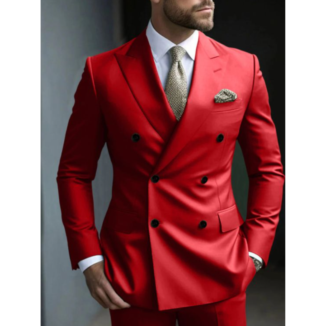Dante Men's Formal Suit | Double-Breasted Elegance 9