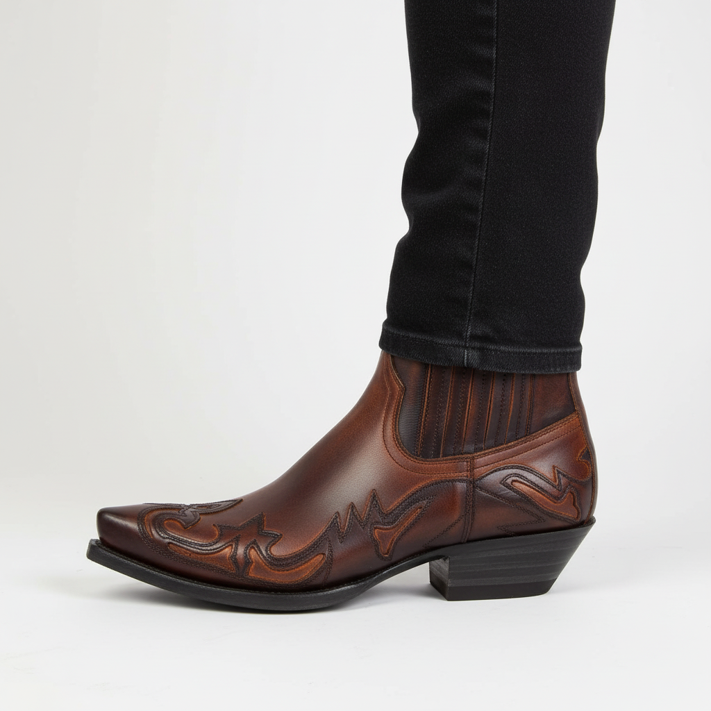 Daxon Unisex Cowboy Boots | Premium Leather, Western Embroidery 4