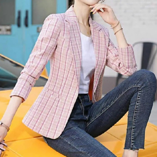 Evelyn Women's Blazer | Tailored Fit, Black, Single-Button Design 1