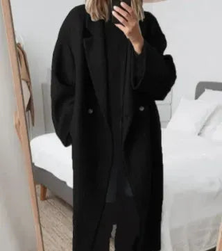 Evelyn Women's Long Coat | Oversized Relaxed Fit, Chic Winter Coat 3