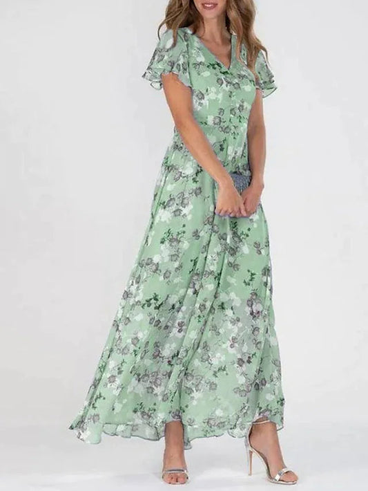 Evelyn Women's Maxi Dress | Elegant Floral Design, Formal 1
