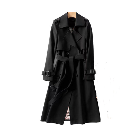 Evelyn Women's Trench Coat | Classic Double-Breasted, Adjustable Belt 1