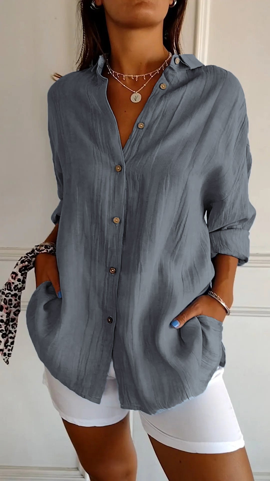 Fina Women's Shirt | Classic Fit White Blouse, Versatile Style 11