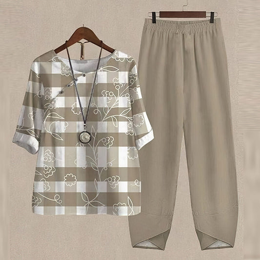 Fina Women's Two-Piece Set | Airy Fabric, Casual Style 1