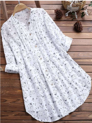 Fiona Women's Blouse | Floral Print, Casual Elegance 1