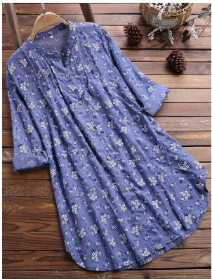Fiona Women's Blouse | Floral Print, Casual Elegance 2
