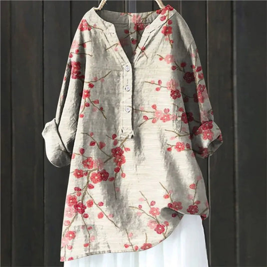 Fiona Women's Floral Blouse | Elegant Fit, Summer Tops for Women 1