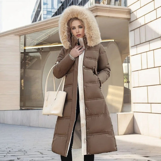 Fiona Women's Long Puffer Coat | High-Collar, Chic Winter Style 1
