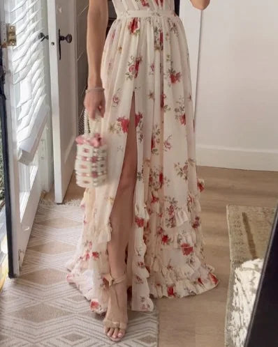Fiona Women's Maxi Dress | Floral Print, Elegant Summer Style 4
