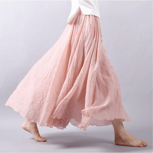 Fiona Women's Maxi Skirt | Soft Fabric, Bohemian Pleated Design 1