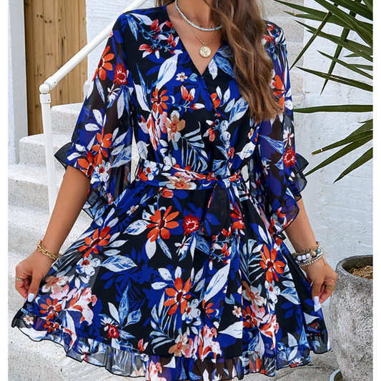 Fiona Women's Midi Dress | Floral Print, Airy Design 1