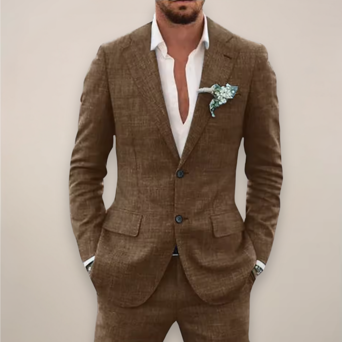 Frederick Men's Suit Set | Notch Lapel, Elegant Spring Style 7