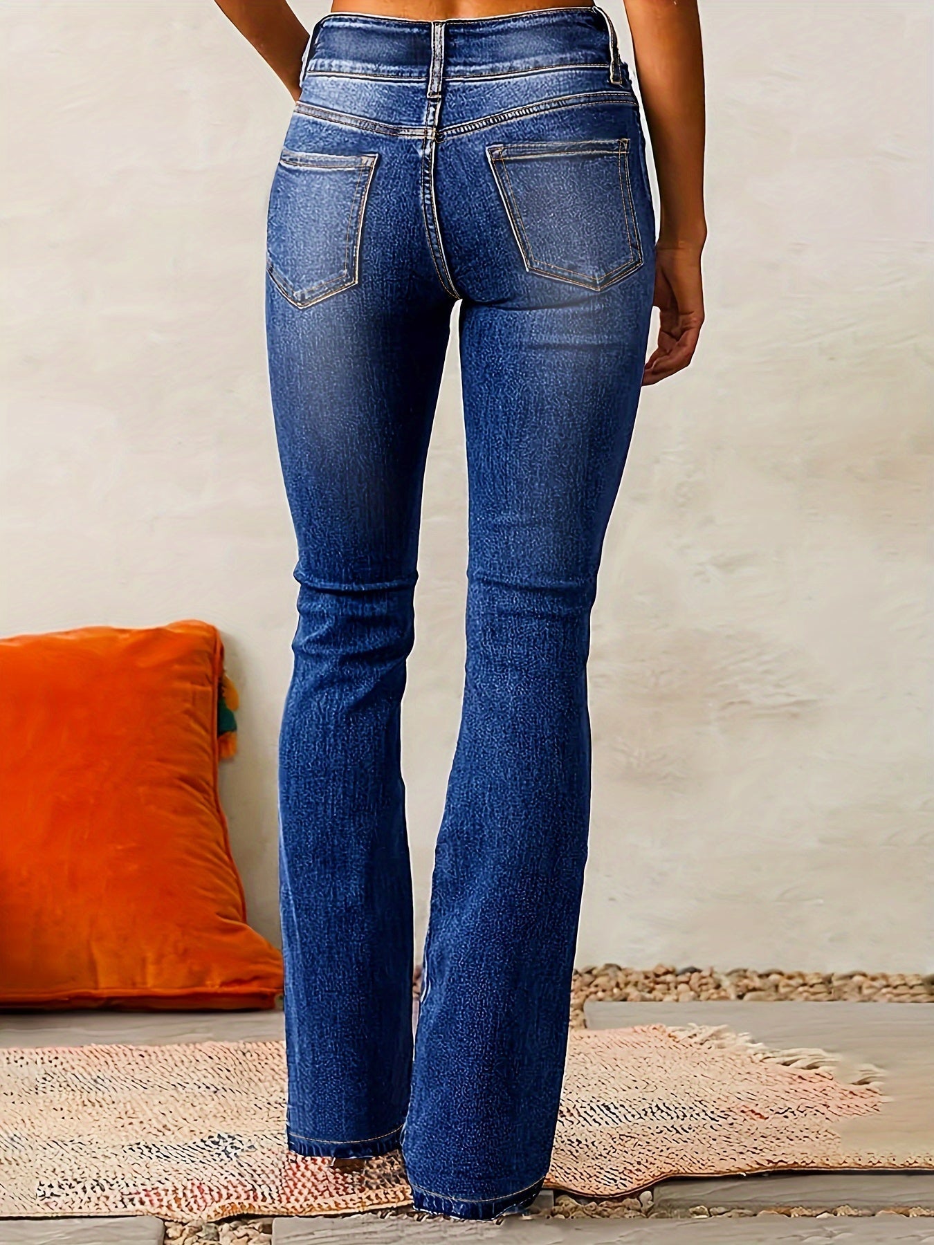 Gina Women's High-Waisted Flared Jeans | Vintage-Inspired Elegance 4