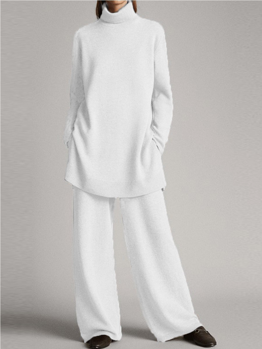 Gina Women's Lounge Set | Soft Turtleneck & Wide-Leg Pants 1