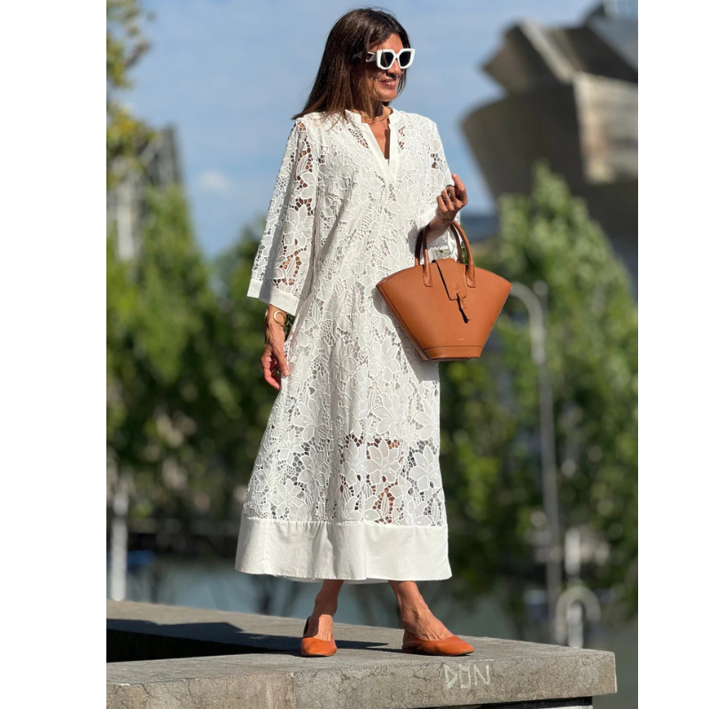 Gina Women's Maxi Dress | A-Line Silhouette, Elegant Summer Dress 4