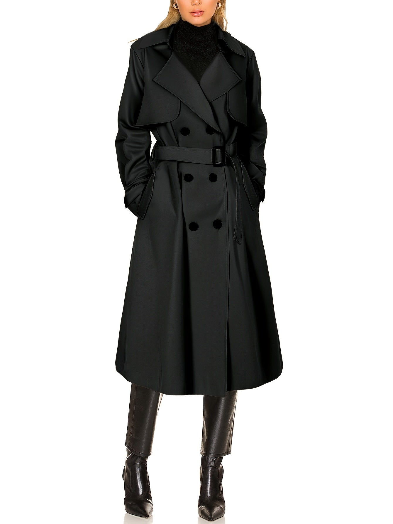 Hannah Women's Longline Trench Coat | Elegant Tailored Design 4