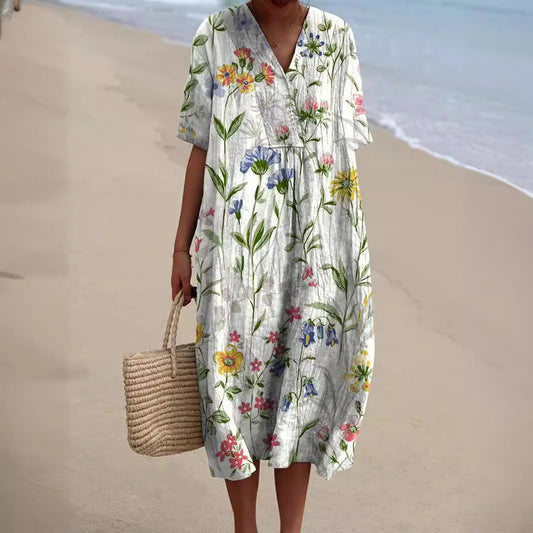 Hannah Women's Summer Dress | Vibrant Floral Pattern, Casual 1