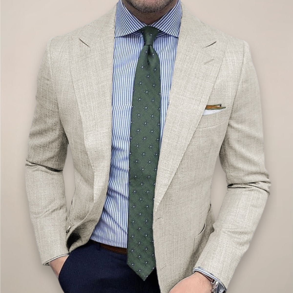 Harold Men's Blazer Jacket | Textured Lightweight Spring Design 2