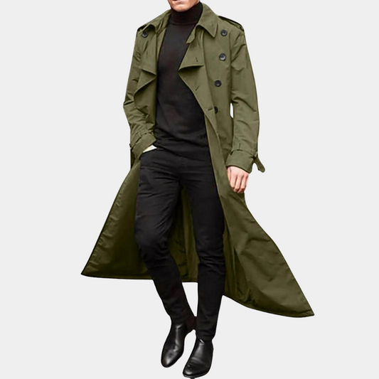 Harrison Men's Trench Coat | Elegant Belted Design, Year-Round Versatility 1