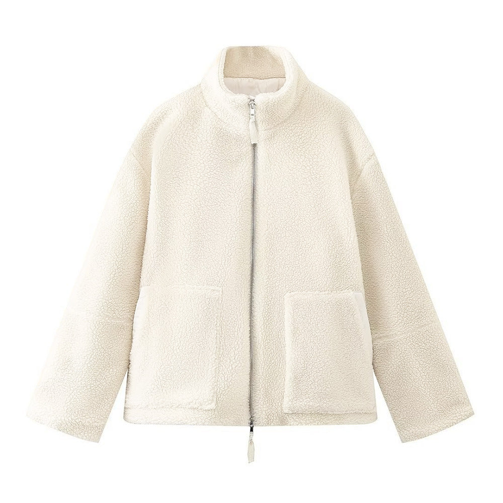 Hera Women's Wool Jacket | Cozy Lambswool, Casual Oversized 2