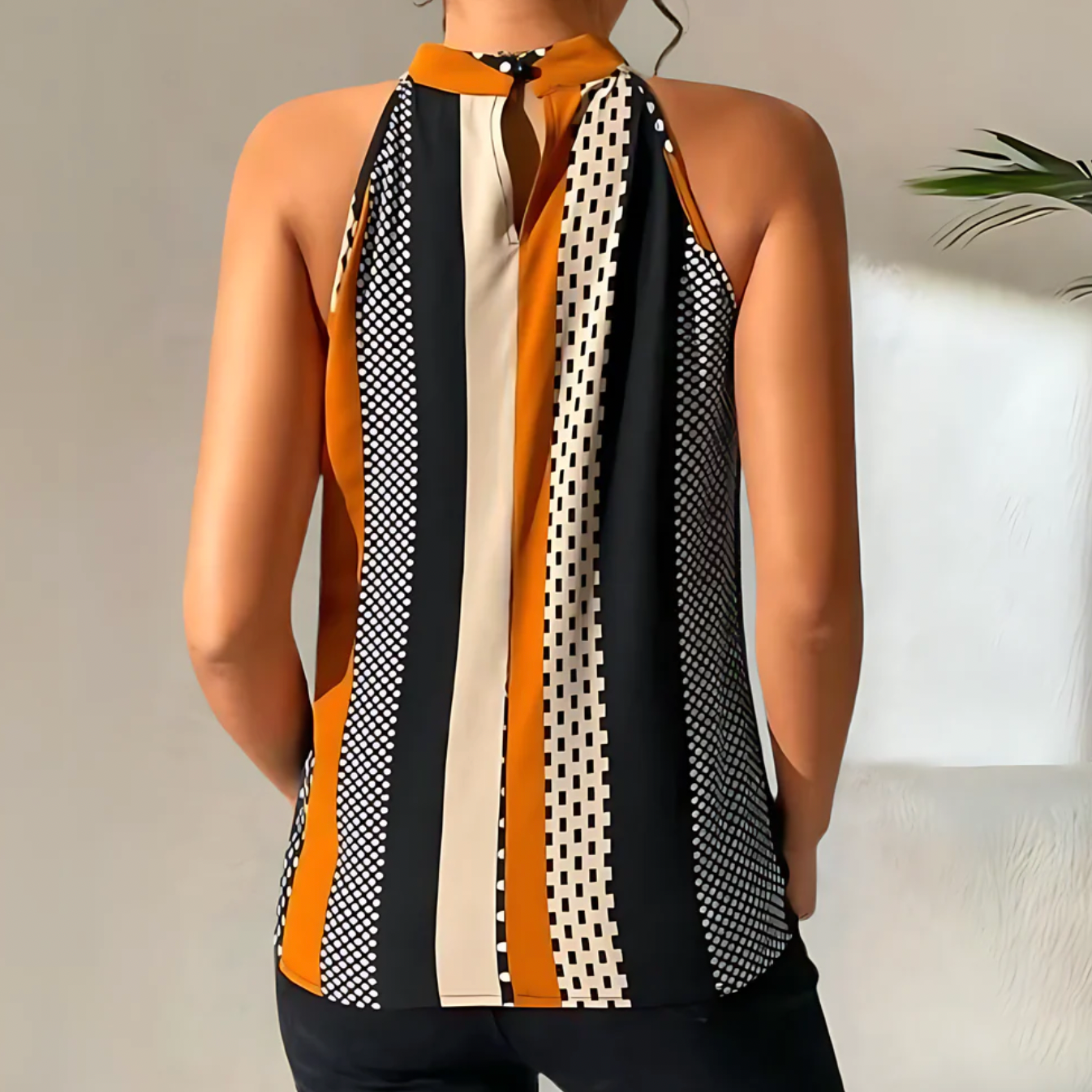 Holly Women's Halterneck Top | Timeless Polka Dot Design 2
