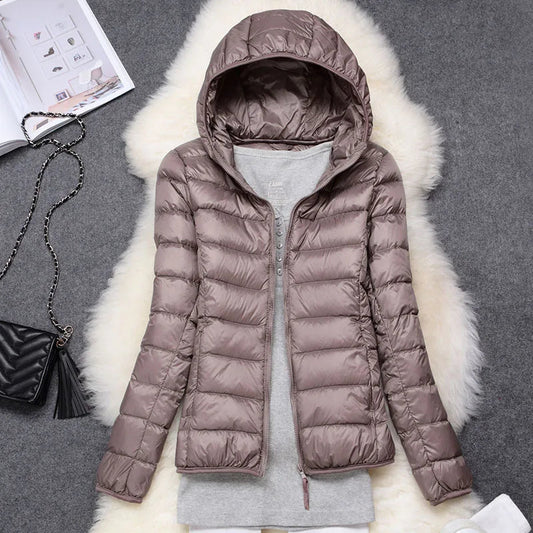 Holly Women's Puffer Jacket | Ultralight Down with Hood, Travel-Friendly 1