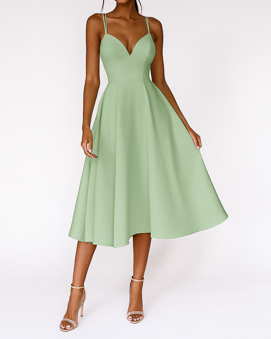 Isabella Women's Midi Dress | Elegant Strappy Design for Summer & Cocktail Events 5