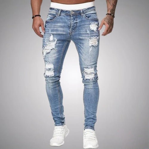 Jade Men's Ripped Pants | Slim Fit, Casual Style 1
